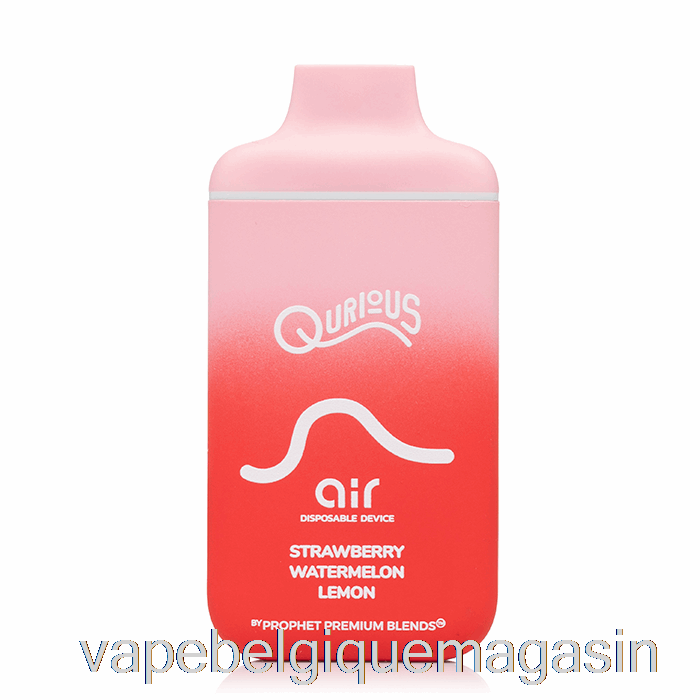 Vape Belgique Qurious Air 6000 Jetable Fraise Pastèque Citron